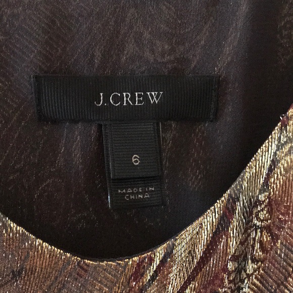 J Crew Gold Metallic Top - Picture 2 of 5